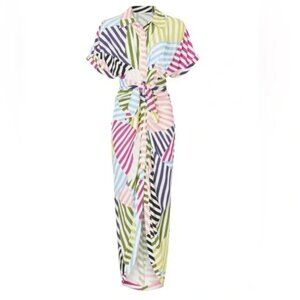 NWT - Le Superbe Miko Sundress Sun Dress Hi-Lo Hem Stripe Multi - Size 4
